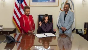 Vice President Harris Signs Congresswoman Lee’s Shirley Chisholm Congressional Gold Medal Act