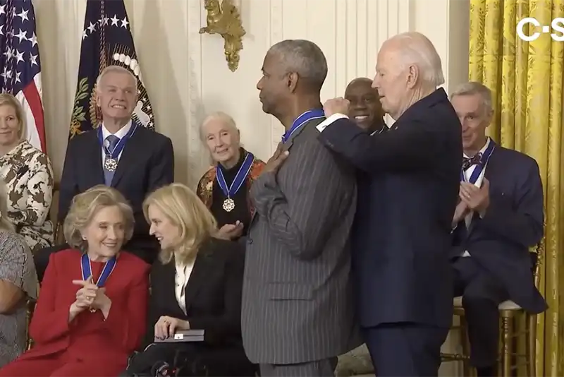 President Biden Awards Denzel Washington the Presidential Medal of Freedom