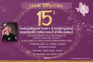 CONSTABLE RYAN GABLE TO BE HONORED AT TEAM ABILITIES EVENT, MAY 15