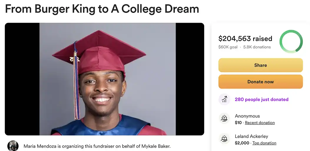 More than $200k Raised for Graduate Who Went Viral for Working At Burger King