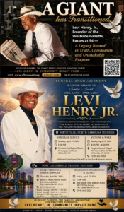 Transition and Home-Going Celebration for Levi Henry, Jr., Founder of the Westside Gazette