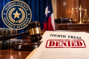 Statement from Harris County District Attorney Sean Teare on Judge Kelli Johnson’s Denial of a Fourth A.J. Armstrong Trial