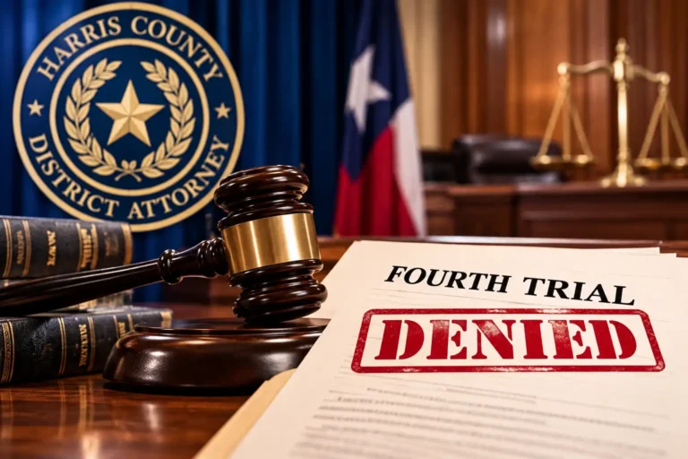 Statement from Harris County District Attorney Sean Teare on Judge Kelli Johnson’s Denial of a Fourth A.J. Armstrong Trial